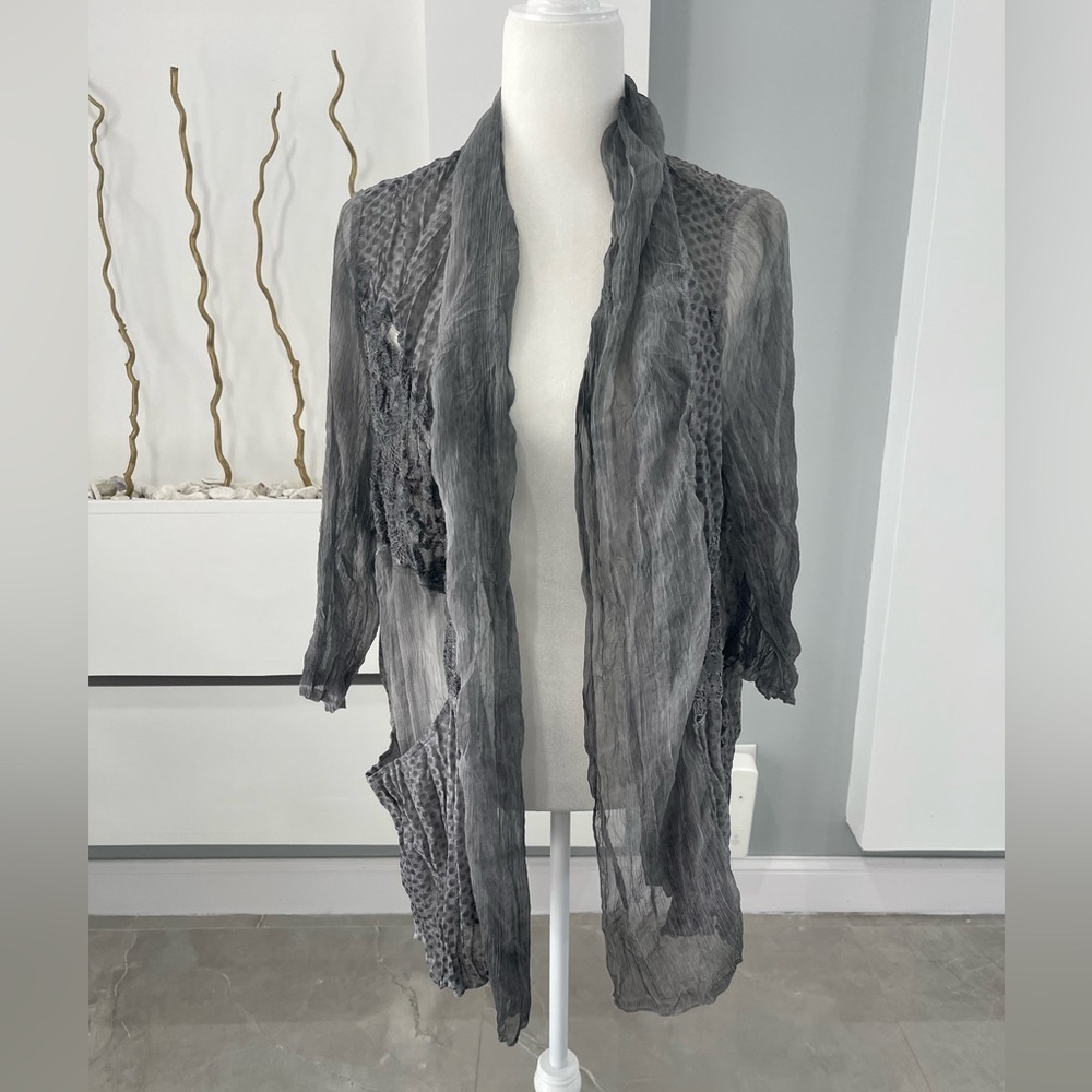 Chico's Charcoal Sheer Women's Jacket